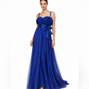 Marchesa silk Cobalt Blue Gown – Size 14 dress